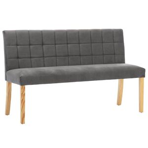 vidaXL sols, 140 cm, pelēks samts