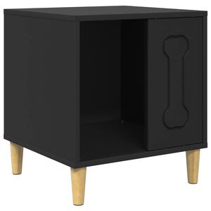 vidaXL Suņu māja Melns 44 x 42 x 49 cm Inženierijas koks