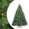 vidaXL Mākslīgā Ziemassvētku eglīte su 300 LED Zaļa 180 cm PE un PVC