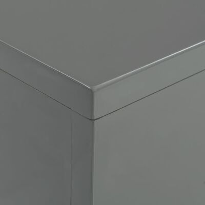 vidaXL kafijas galdiņš, 115x55x31 cm, spīdīgi pelēks MDF