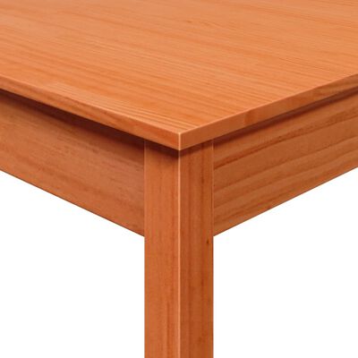 vidaXL virtuves galds, vaska brūnas, 55x55x75 cm, priedes masīvkoks
