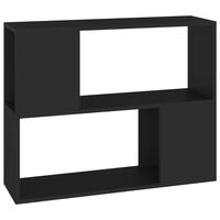 vidaXL TV plaukts, melns, 80x24x63 cm, skaidu plāksne