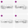 vidaXL Āra dīvānu komplekts 10 pcs Dabiska Cietā akācijas koks