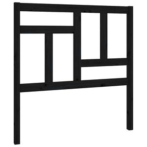 vidaXL gultas galvgalis, melns, 95,5x4x100 cm, priedes masīvkoks