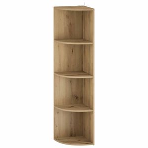 vidaXL Stūra plaukts 4 līmeņi 31,5 x 31 x 130 cm Inženieru koks