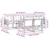 vidaXL Āra dīvānu komplekts ar spilvenu 7 pcs Dabīgs un gai&scaron;i pelēks