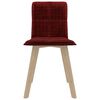 vidaXL virtuves krēsli, 4 gab., vīnsarkans audums