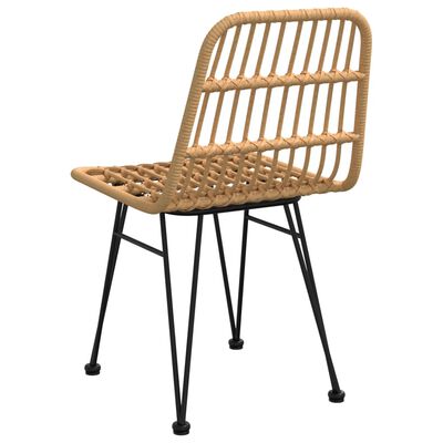 vidaXL dārza krēsli, 2 gab., melni, 48x62x84 cm, PE rotangpalma