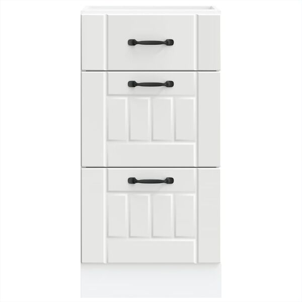 vidaXL virtuves apak&scaron;ējai skapītis, Lucca, balts, inženierijas koks