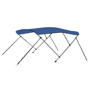 vidaXL trīsloku motorlaivas jumts, zils, 183x140x137 cm