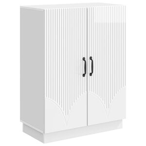 vidaXL Puse Spīdīgi balts 66 x 34,5 x 87 cm Inženierijas koks