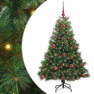 vidaXL Mākslīgā Ziemassvētku eglīte su 150 LED Zaļa 120 cm PE un PVC