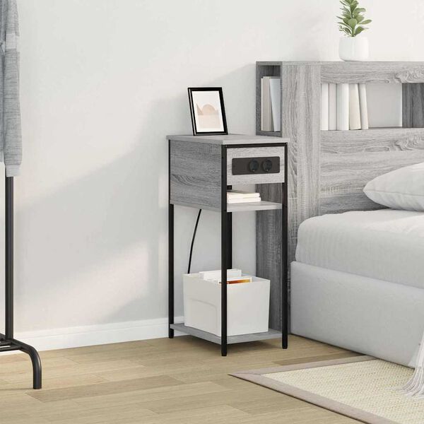 vidaXL Nakts skapītis Pelēks Sonoma 41 x 28 x 76 cm Inženierijas koks