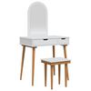 vidaXL Tualetes galda komplekts FAUSKE 3 pcs Balts 76 x 50 x 143 cm