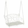 vidaXL &Scaron;ūpoļu sols Tērauds 105,5 x 61 x 56 cm Antīka balta
