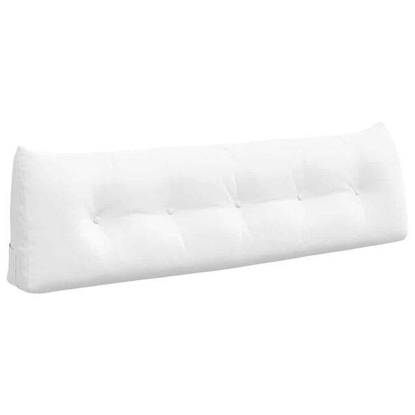 vidaXL Atpakaļ spilvens Balts 160 x 24 x 50 cm audums