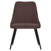 vidaXL virtuves krēsli, 4 gab., tum&scaron;i brūns audums