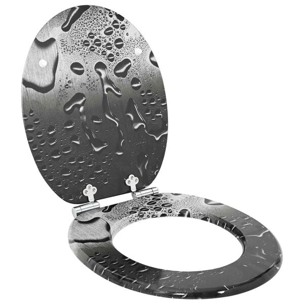 vidaXL Tualetes sēdeklis 2 pcs Pelēka 44 x 38 cm MDF plāksne