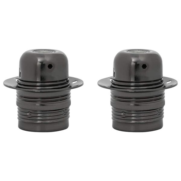 vidaXL Lampu turētāji 2 gab Glossy Black E27