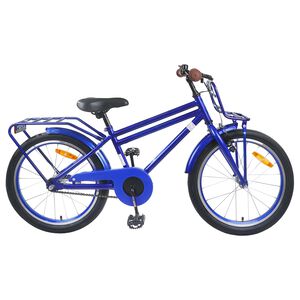 vidaXL Bērnu Velosipēds 20 Collas 6-11 gadu vecumam Tum&scaron;i zils