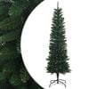 vidaXL Artificial Slim Christmas Tree 120 cm PE un PVC Zaļa