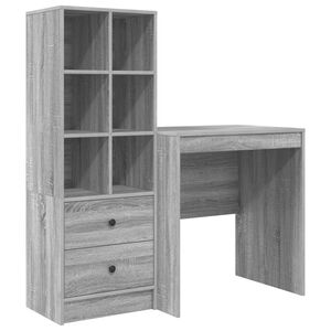 vidaXL Galds Pelēks Sonoma 115,5 x 50 x 127 cm 2 gab.