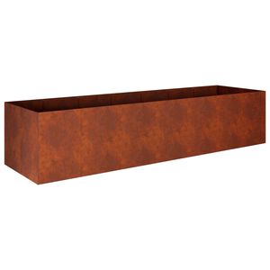vidaXL Dārza stādītājs Rūsa 280 x 80 x 60 cm Novecināts tērauds