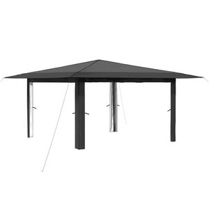 vidaXL Paviljons bez sānu sienas 4 x 4 m Gai&scaron;i pelēka un antracīta