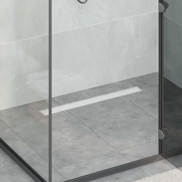 vidaXL Dušas noteka 2-in-1 ar 360° sūkni Sudraba 70 cm