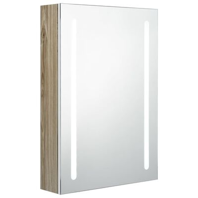 vidaXL vannasistabas skapītis ar spoguli un LED, 50x13x70 cm
