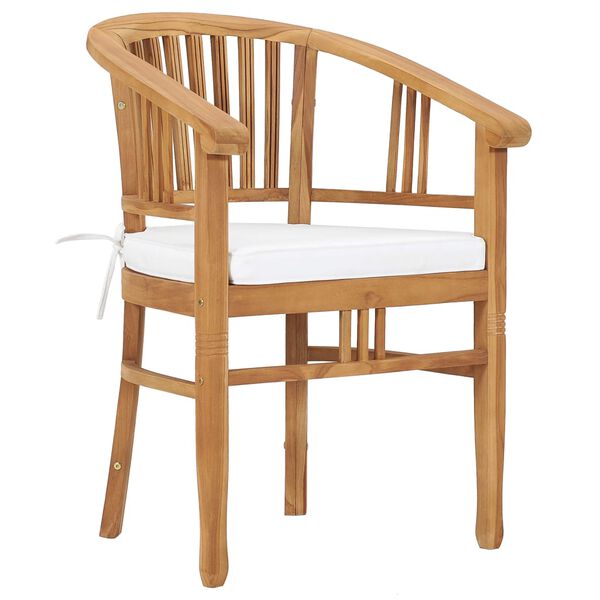 vidaXL 3-daļīgs dārza mēbeļu komplekts ar matračiem, masīvs tīkkoks