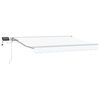 vidaXL Manuāls nojumes rāmis ar LED Balts 3,5 x 2 m