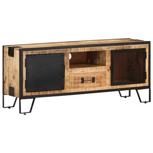 vidaXL TV skapītis, 110x31x46 cm, neapstrādāts mango koks