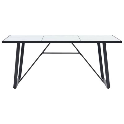 vidaXL virtuves galds, balts, 200x100x75 cm, rūdīts stikls