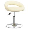 vidaXL grozāms virtuves krēsls, krēmkrāsas mākslīgā āda