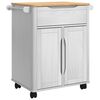vidaXL Virtuves ratiņ&scaron; FLORO Balts 72,5 x 45 x 80 cm Cieta priede