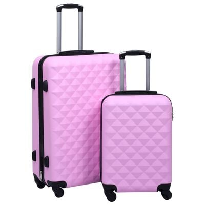 vidaXL cieto koferu komplekts, 2 gab., ABS, rozā