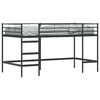vidaXL Bērnu loft gultas rāmjis Melna 100 x 200 cm Tērauds