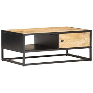 vidaXL kafijas galdiņ&scaron; ar kokgriezumiem, 90x55x36 cm, mango koks