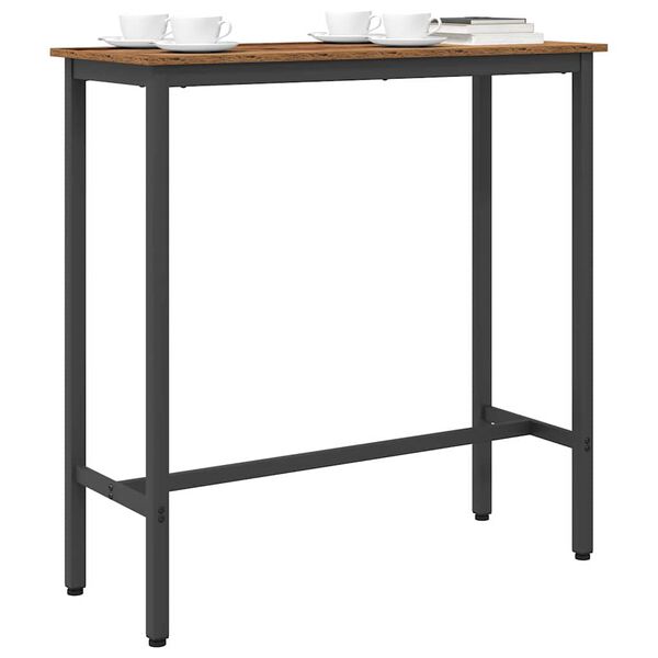 vidaXL galds Vecs koks 100 x 40 x 100,5 cm Inženieru koks un tērauds