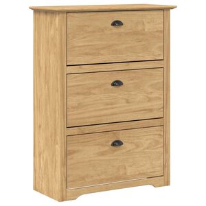 vidaXL Apavu plaukts ar atvilktni BODO Medus brūns 80 x 35 x 118 cm