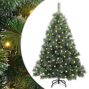 vidaXL Mākslīgā Ziemassvētku eglīte su 150 LED Zaļa 150 cm PE un PVC