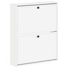 vidaXL Sienā piestiprināms apavu skapis EDE 71 x 17 x 86 cm Balts