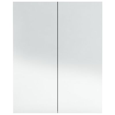 vidaXL vannasistabas skapītis ar spoguli, 60x15x75 cm, pelēks, MDF