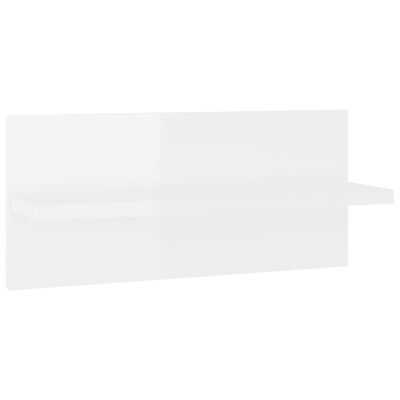 vidaXL sienas plaukti, 2 gab., 40x11,5x18 cm, spīdīgi balti