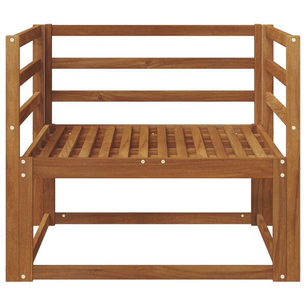 vidaXL Āra vidējā dīvāns Cietā akācijas koks Dabiska