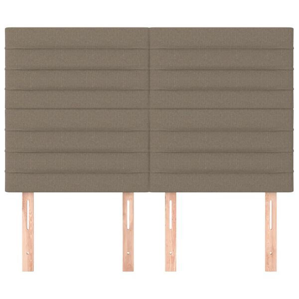 vidaXL galvgalis, pelēkbrūns, 144x5x118/128 cm, audums