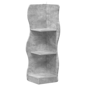 vidaXL Stūra plaukts Betona pelēks 34 x 33 x 102 cm Inženierijas koks