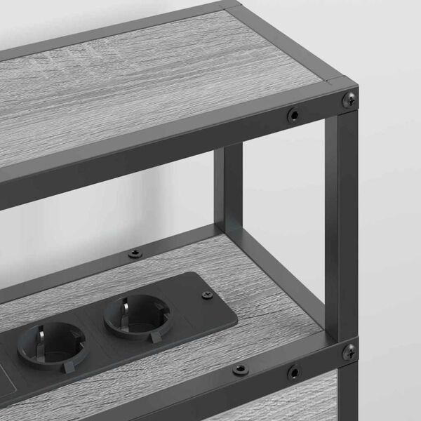 vidaXL Uzglabā&scaron;anas galvas balsts Pelēka Sonomas ozola 120 cm