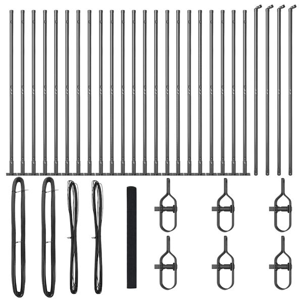 vidaXL Žoga āķis Pelēka 50 x 1,4 m (12 x 12 mm tīkls) Tērauds un PVC